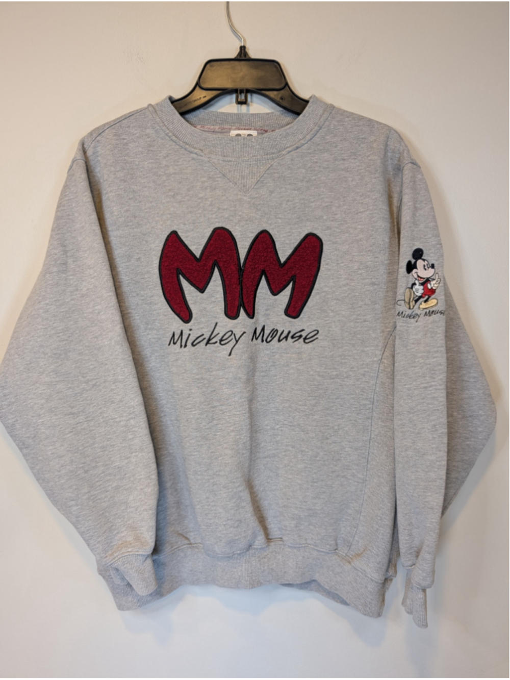 Women's Disney Mickey Mouse Sweatshirt Size S Grey Red